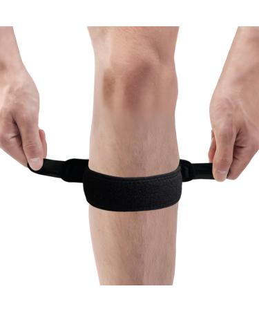 Elastic Lower Leg Compression Support Strap band Calf Shin Splint Guard for Men and Women Shin Splint for Stabilising Ligament Joint Pain Relief Fitness Running Basketball Weightlifting Climbing Adjustable (Black)