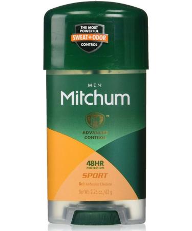 Mitchum Antiperspirant Deodorant Stick for Men Triple Odor Defense Gel 48 Hr Protection Dermatologist Tested Sport green 2.25 oz (pack of 2) Sport green
