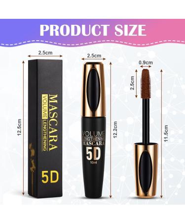 LOPHE 5D Silk Fiber Eyelash Mascara Volume Mascara with Soft Mascara Brush Long Lasting Waterproof SmudgeFree Mascara with False Eyelash Effect Brown - Buy Online on GoSupps.com