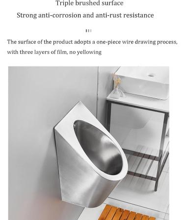 Inodoro moderno de Acero inoxidable 304 para ba o inodoro p blico de drenaje por inducci n de pared con inodoro Vertical peque o adecuado para familias hoteles y escuelas - Buy Online on GoSupps.com