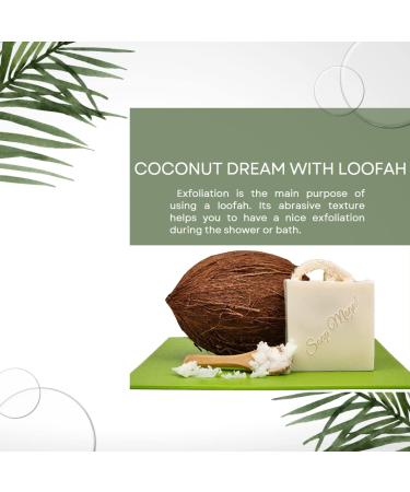 Coconut Soap Bar with Loofah - Nourishing for Dry & Sensitive Skin | Ideal for Whole Body Care - Buy Online on GoSupps.com