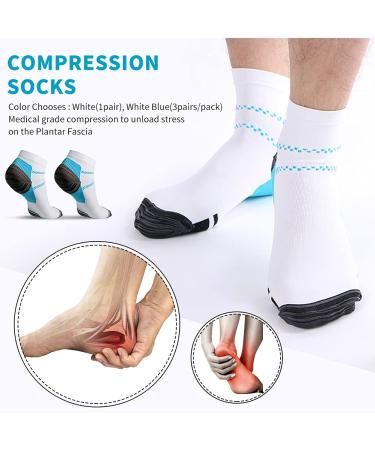 Unisex Compression Socks for Plantar Fasciitis & Heel Spurs | Venous Support for Foot Pain Relief - Buy Online on GoSupps.com