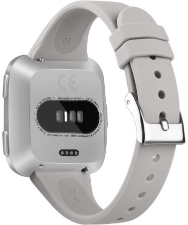 Tobfit Pack 3 Slim Bands - Compatible with Fitbit Versa 2, Versa, Versa Lite, SE - Silicone Replacement Smartwatch Wristband for Women Men - Small Black/Gray/Pink Sand - Buy Online on GoSupps.com