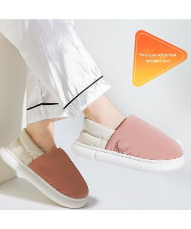 Intoximt Heated Slippers - Waterproof Foot Warmers with 3 Modes & Temp Control for Ladies | Pink 40-41 (Fits 38/39) - Perfect for Home Office School & Travel - Buy Online on GoSupps.com