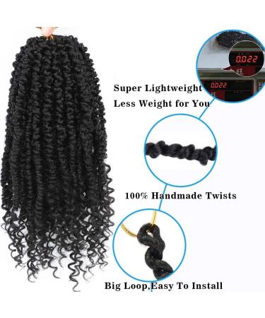 Pretwisted Passion Twist Crochet Hair 12 Inch - 9 Packs, Soft Pre-looped Short Black Curly Braids for Women - 1B (Pack of 9) - Buy Online on GoSupps.com