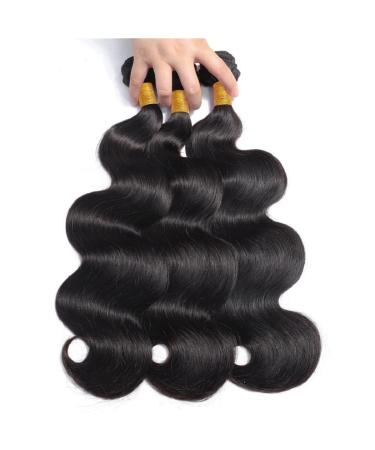 10A Brazilian Virgin Human Hair Body Wave Bundles 18 20 22 Inch - 100% Unprocessed Weave Deals in Natural Black Color - Buy Online on GoSupps.com