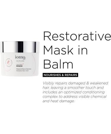 IOMA Paris Haircare - RENEW Treatment Restorative Mask in Balm that Repairs Damaged and Dry Hair Coconat and Argan Oil Suitable for All Hair Types (200ml) - Buy Online on GoSupps.com
