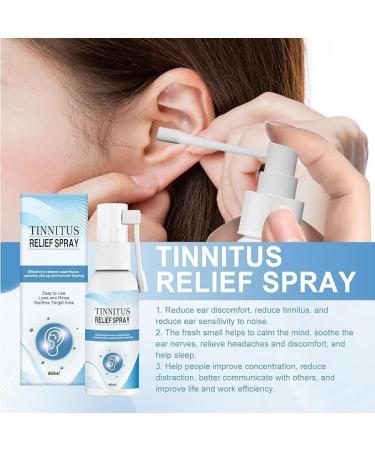 Ear Tinnitus Sprays Ear Ringing Spray Earwax Cleaning Care Spray Ears Cleaner Relieve Tinnitus Symptoms with Spray Design and Applicator Nozzle Prevent Dizzy Hearing Loss and Tinnitus 2PC 2*60ml - Buy Online on GoSupps.com