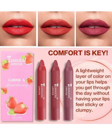 Matte Lipstick Set - BINGBRUSH 3 Colors Longwear Lip Crayon Pack for Makeup Collection | Nourishing, Waterproof, Velvet Lip Stain - 3 Count - Buy Online on GoSupps.com
