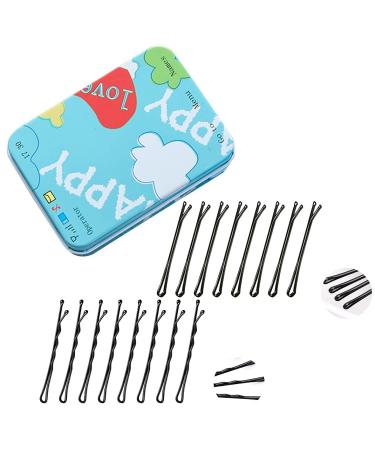 200PCs hairpins waveform hair clips metal classic bobby pins hairpin set with storage box for children girls hairdressing salon