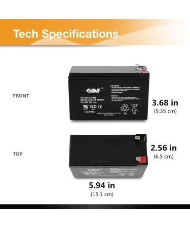 Buy Casil 12V 8Ah Replacement Battery - Compatible with Energy Power EP-SLA12-8T2 for International Shipping - Buy Online on GoSupps.com