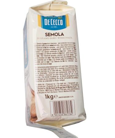 De Cecco Durum Wheat Semolina - Semola di Grano Duro Rimacinata (6 x 1 kg) | Premium Quality Pasta Flour for International Shipping - Buy Online on GoSupps.com