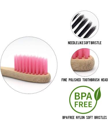 8-Pack BPA-Free Bamboo Toothbrushes - Biodegradable Soft Bristle Toothbrushes for Sensitive Gums - Buy Online on GoSupps.com