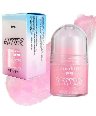 Eryndis Glitter Body Gel Hair Gel Face Gel Festival Festive Costumes Makeup Carnival Festival Music Festival Party Masquerade (#5Pink)