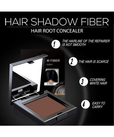 Instant Hairline Shadow - Grey Hair Cover Powder for Hair Regrowth - Root Concealer Touch-Up in Coffee Color - Long Lasting & Sweatproof with Mirror & Puff - Buy Online on GoSupps.com