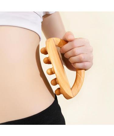 Wood Therapy Massage Tools - 14 Pearl Wood Roller for Lymphatic Drainage & Cellulite Massage | Gua Sha Holz-Massage Device - Buy Online on GoSupps.com