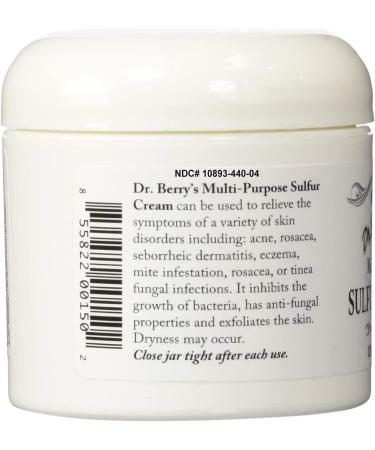 Dr. Berry's Multi-Purpose Sulfur Creme | Fast Itch Relief for Irritated Skin, Insect Bites, Acne, and Skin Infections | Potent Anti-Inflammatory Formula | 4 Fl Oz - Buy Online on GoSupps.com