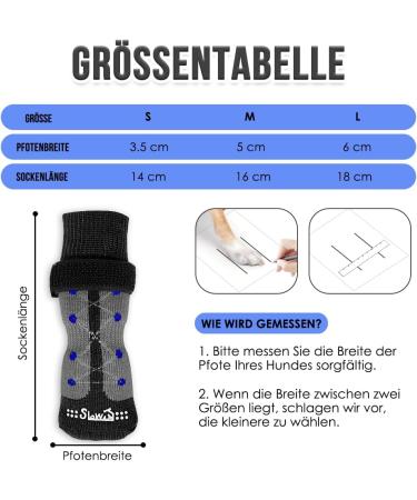 Eyein 2 Pairs Double-Sided Anti-Slip Dog Socks | Soft Paw Protection with Adjustable Velcro for Hardwood Floors - Size L | Black - Buy Online on GoSupps.com