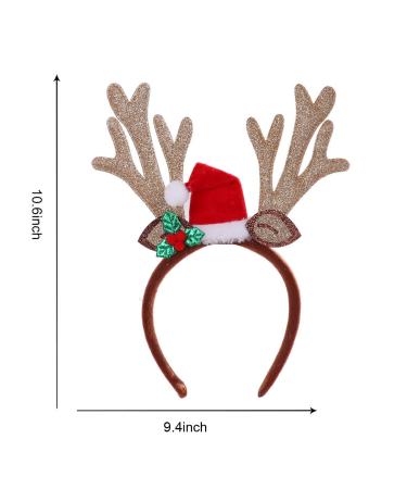YYC 2Pcs Christmas Antlers Headbands for Women and Girls - Festive Deer Hair Bands - Buy Online on GoSupps.com