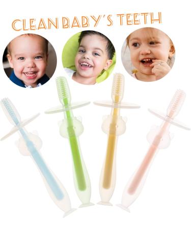 Ipetboom Baby Toothbrush Set - 4 Pieces for Newborns & Kids | Manual Travel Toothbrushes & Mouth Cleaners - Buy Online on GoSupps.com