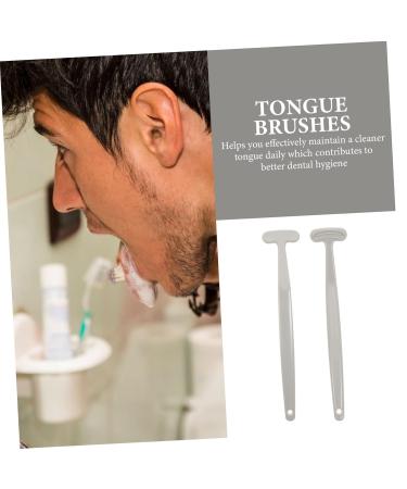 FRCOLOR 8 Pcs Oral Care Scraper Tools - Fresh Breath Cleaning Brushes for Household Use - 16.5x3.5x0.2CM - Grey Set - Buy Online on GoSupps.com