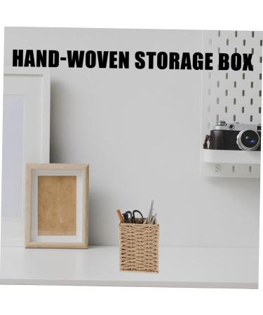 ABOOFAN Cardboard Woven Storage Box Basket - Desk Waste Bin & Wicker Pen Holder for Office Organization - Buy Online on GoSupps.com
