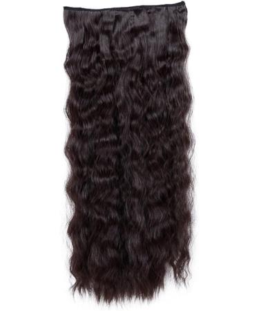 22" One Piece Hair Extensions Curly Clip in - Dark Brown 120g - 5 Clips Hairpiece Corn Wave Wavy Synthetic - Buy Online on GoSupps.com
