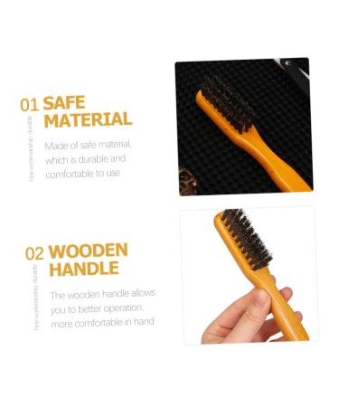 Minkissy Bartkamm Beard Brush - Wooden Boot Care Bursts Comb for Men | Shiny Hairbrushes for Beards & Hair - Multipurpose Cosmetic Tool - Buy Online on GoSupps.com
