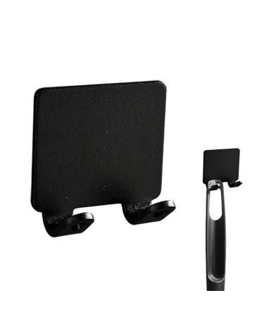 Razor hook |Stamp-free shower wavy hanger-self-adhesive waterproof space-aluminum shower sponge hook for black