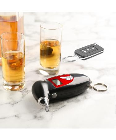 GREENWON Digital Breathalyzer Keychain Alcohol Tester with LCD Display - Portable Audible Alert Detector for Personal Use in GD/Black - Buy Online on GoSupps.com