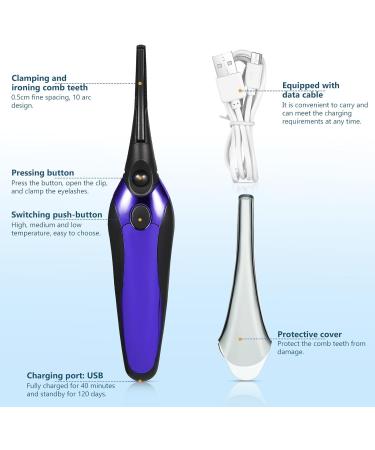 Baluue Heated Eyelash Curler - 2 in 1 Electric Curling Tool with 3 Temperature Modes | Mini USB Eye Lash Curler for Natural Curves - International Shipping Available - Buy Online on GoSupps.com