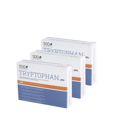 500Cosmetics Tryptophan Natural Supplement for Stress and Anxiety Improves Sleep and Fights Insomnia 100% Natural 1 Daily Use Made in EU (3)