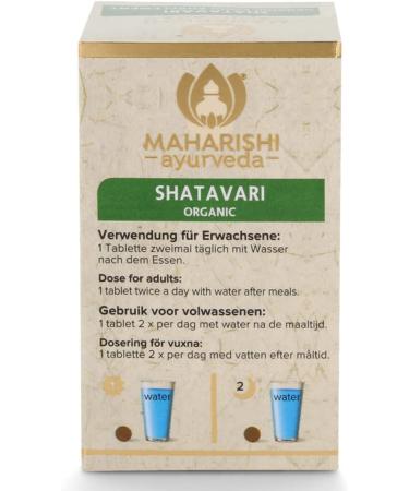 Maharishi Ayurveda Shatavari - Organic High-Dose Vegan Tablets (60) | Non-GMO Indian Spargel for Women's Health - Buy Online on GoSupps.com