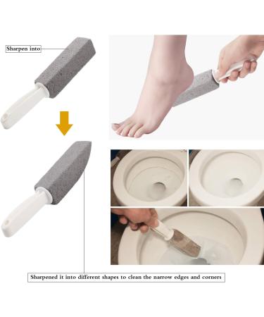 Mwoot Bimsstein Cleaning Stone Set - Toilet Bowl & Rust Remover Handle Included | Hard Water Ring & Grill Cleaner - Buy Online on GoSupps.com