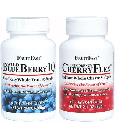 CherryFlex by FruitFast - 100% Red Tart Organic Cherry Concentrate Supplement - 60 Count - Non-GMO, Gluten Free Joint Health - 1 Pack - Buy Online on GoSupps.com