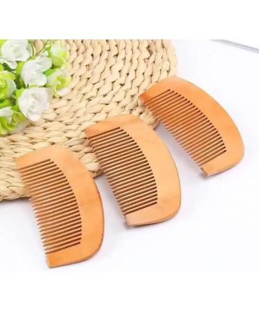 Handmade Wooden Wide Tooth Comb for Men and Women - Anti-Static, Eco-Friendly - 2Pcs Set for Curls, Afro Hair, Wet Hair, Moustache, Beards - Pocket Size - Buy Online on GoSupps.com