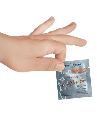 Fresh Body FB - Fresh Balls On-The-Go Anti Chafing Lotion 0.07 Fl Oz Travel Size Packet (30 Pack) - Ball Deodorant for Men and Soothing Chafing Cream to Powder Hygiene for Groin Area 0.07 Fl Oz (Pack of 30) - Buy Online on GoSupps.com
