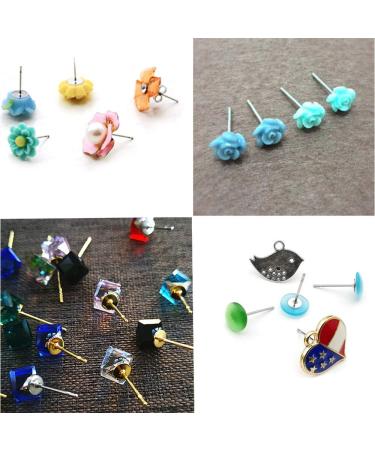 400pcs Hypoallergenic Stainless Steel Earring Posts with Butterfly Backs (4mm) - Jewelry Making Findings - Buy Online on GoSupps.com