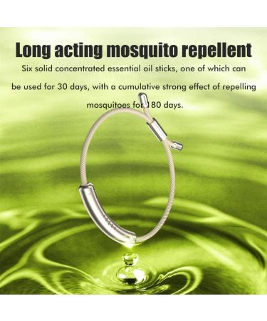 Adjustable Mosquito Repellent Bracelet | Non-Toxic Bug Repeller Wristbands for Kids & Adults | Natural Essential Oil Outdoor Mosquito Bands - Knight Silver - Buy Online on GoSupps.com