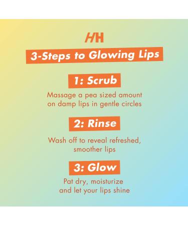 Handmade Heroes Turmeric & Vitamin C Lip Scrub Set 2 Pack Natural Vegan Sugar Polish Lip Exfoliator - Brightening & Conditioning for Dark Dry Chapped Lips - Buy Online on GoSupps.com