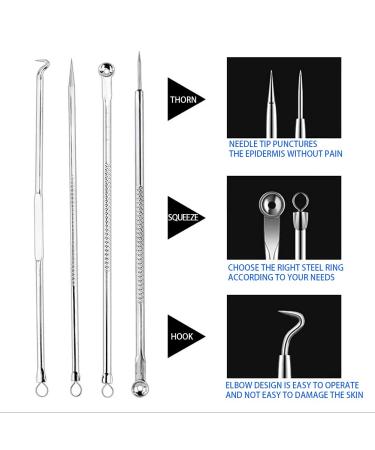 Blackhead Remover Set - 4-Piece Comedones Extractor Kit with Storage Box | Effective Blackhead Removal Tool - Buy Online on GoSupps.com