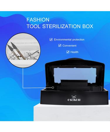 Professional Plastic Sterilizing Tray for Nail Art, Tweezers, Hair Salon, Spa & Manicure Equipment - Black/Clear Lid - Buy Online on GoSupps.com