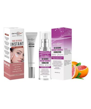 DERMAXGEN Instant Eye & Face Cream Duo Under Eye & Anti-Wrinkle Creams with Peptide Complex for a Refreshed Smooth-Looking Appearance Fast-Absorbing Skincare Set for All Skin Types (2 Pieces)