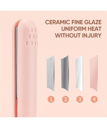 Portrait Mini Dual-Purpose Curling Iron - 2-in-1 USB Hair Straightener & Curler | Portable Ceramic Hair Wand (6.7in White) for Travel - Buy Online on GoSupps.com