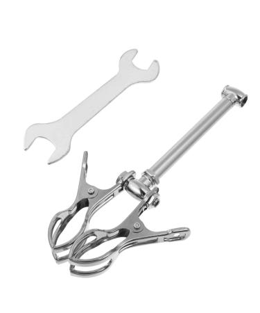 Gleavi 1 set of Moxibusion-Clip MOXA-Stick-hooked skin care tools Stainless Steel Inoxlm Tools Portable Moxibusbus Tool Double Head Moxibusche Tool Klipp Silver 21x10cm