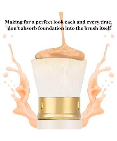 Falliny Retractable Kabuki Makeup Brush - Portable Liquid Foundation Brush with Cover for Flawless Cream & Powder Cosmetics - Buy Online on GoSupps.com