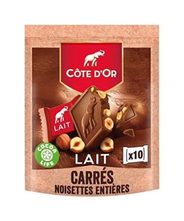 C te d'Or Chocolat extra-fin au lait et noisettes enti res - Le sachet de 10x20g 200g