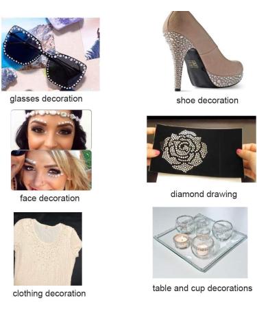 Amacoam 4025-Piece Hot Fix Rhinestones Set - Clear Round Crystal Gemstones with Tweezers & Picking Pen for DIY Nails Clothing & Shoes - 6 Sizes Available - Buy Online on GoSupps.com