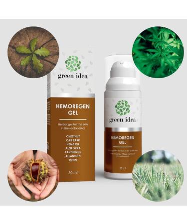 Green Idea Hemore Rays Gel - Effective Hemorrhoid Ointment with Horse Chestnut Oak Bark & Hemp Oil for Anal Fissures - Fast Relief & Soothing Pain - 50ml - Buy Online on GoSupps.com