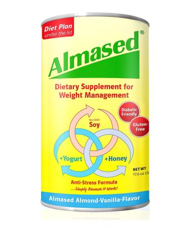 Almased Vanilla Meal Replacement Shake - Low-Glycemic High Plant Base Protein Powder- Nutritional Weight Health Support Supplement - Vanilla Flavor - 17.6 oz (1.1 Pound (1 Pack)) 1.1 Pound (Pack of 1)